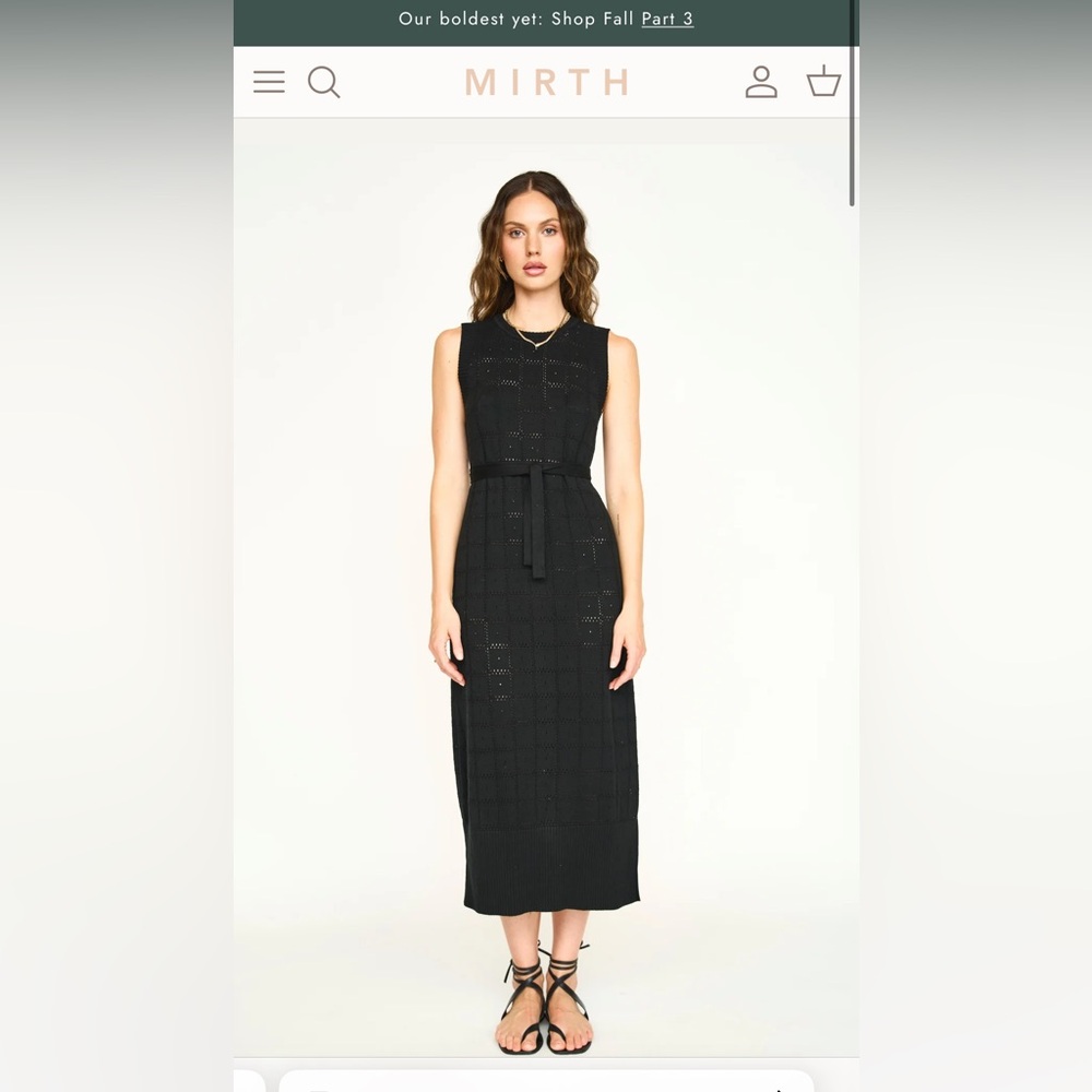NWT MIRTH KONA POINTELLE KNIT DRESS LARGE